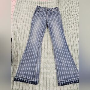 Striped Flare Jeans
